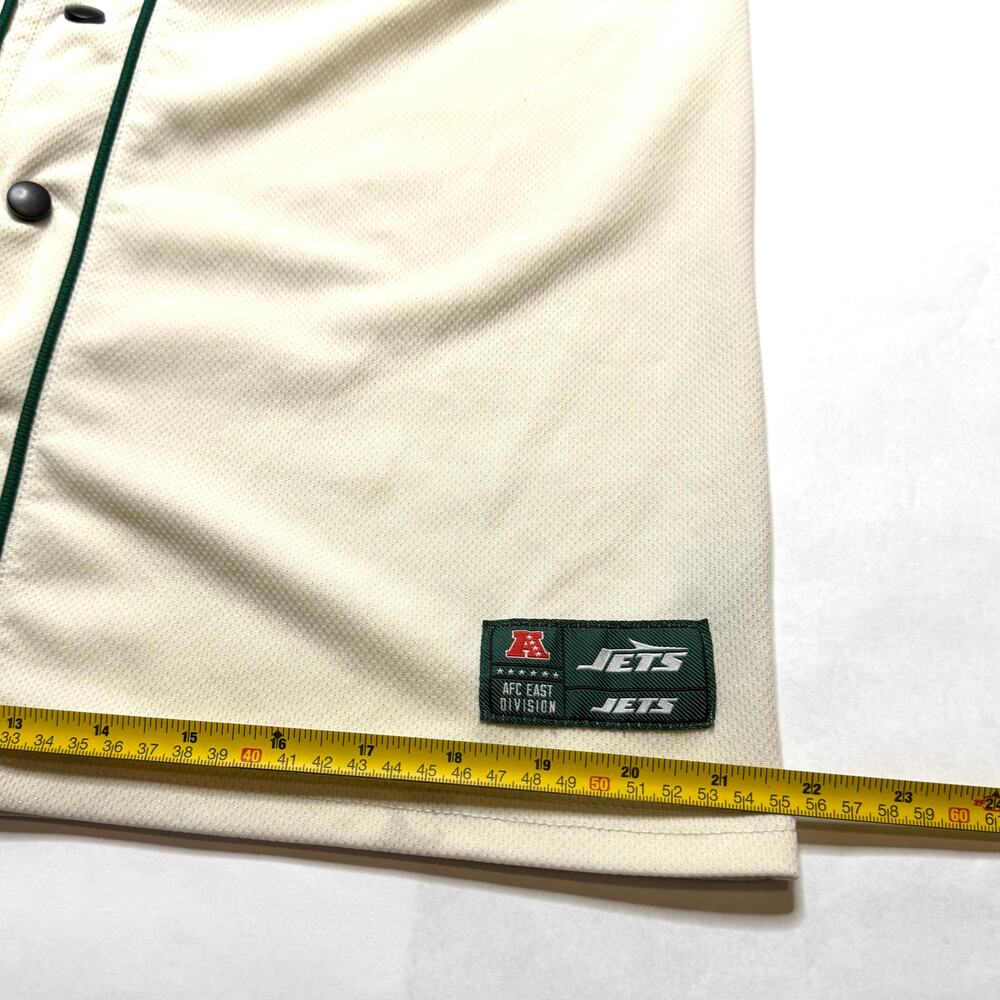 NFL New York Jets throwback baseball jersey hoodie Size Small - Picture 13 of 14